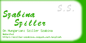 szabina sziller business card